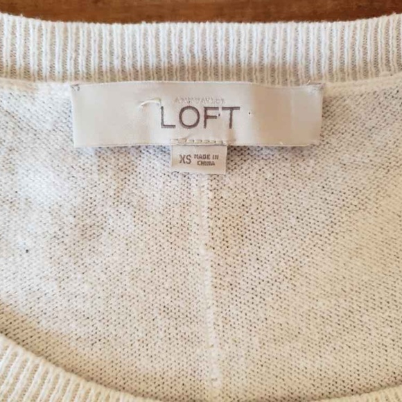 Ann Taylor Loft Cream Sweater X Small - Picture 2 of 4